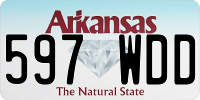 AR license plate 597WDD