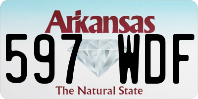 AR license plate 597WDF
