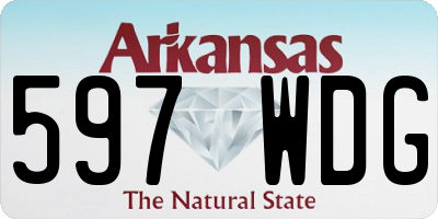 AR license plate 597WDG