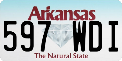 AR license plate 597WDI