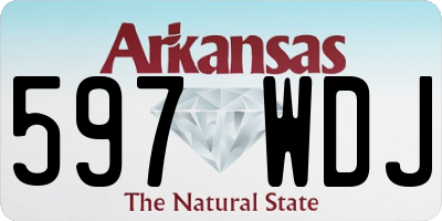 AR license plate 597WDJ