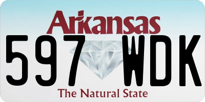 AR license plate 597WDK