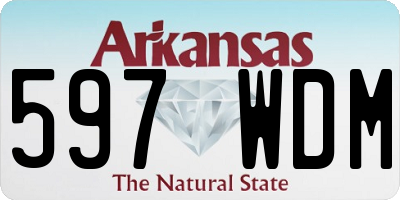 AR license plate 597WDM
