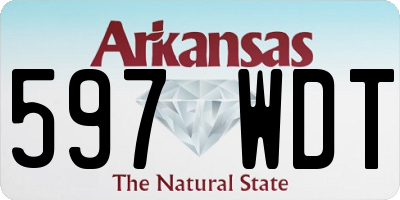 AR license plate 597WDT
