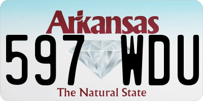 AR license plate 597WDU