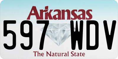 AR license plate 597WDV