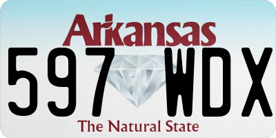 AR license plate 597WDX
