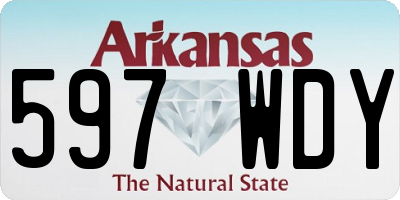 AR license plate 597WDY