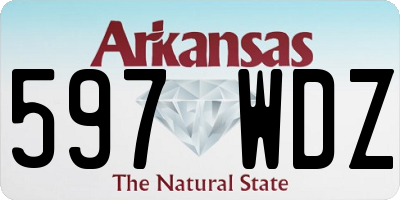 AR license plate 597WDZ
