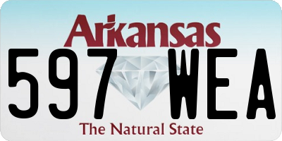 AR license plate 597WEA