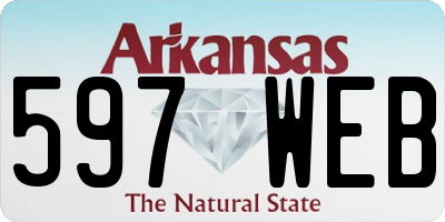 AR license plate 597WEB