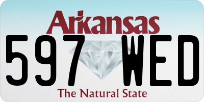 AR license plate 597WED