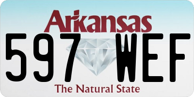 AR license plate 597WEF