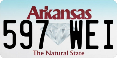 AR license plate 597WEI