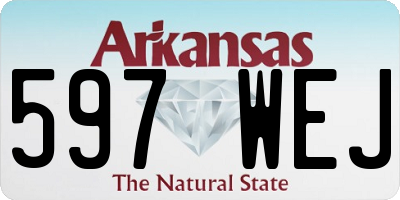 AR license plate 597WEJ