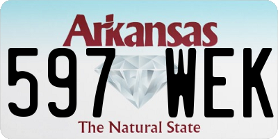AR license plate 597WEK