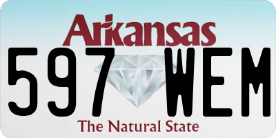 AR license plate 597WEM