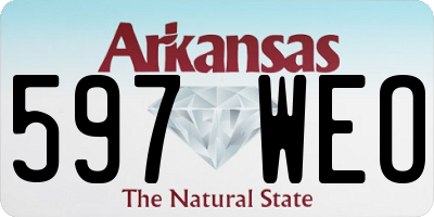 AR license plate 597WEO