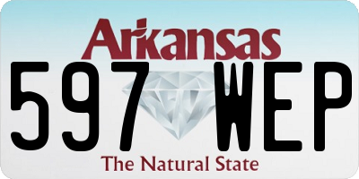 AR license plate 597WEP