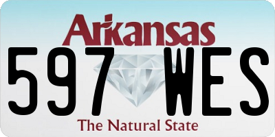 AR license plate 597WES