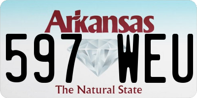 AR license plate 597WEU