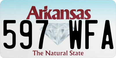 AR license plate 597WFA