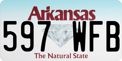 AR license plate 597WFB