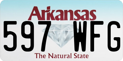 AR license plate 597WFG