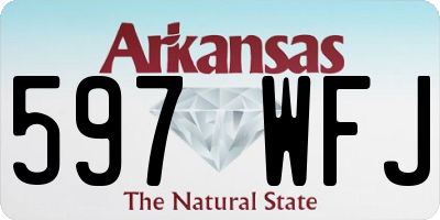 AR license plate 597WFJ