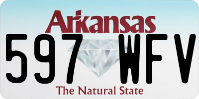 AR license plate 597WFV