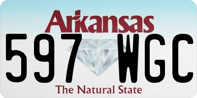 AR license plate 597WGC