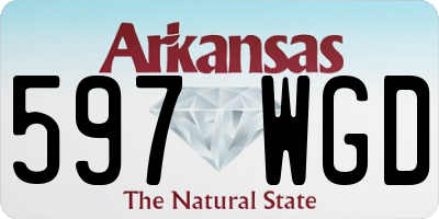AR license plate 597WGD