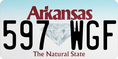 AR license plate 597WGF
