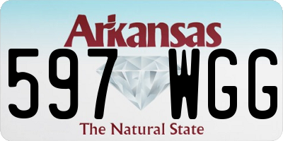 AR license plate 597WGG