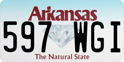 AR license plate 597WGI