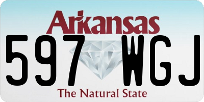 AR license plate 597WGJ