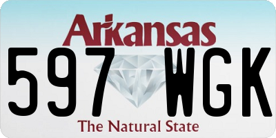 AR license plate 597WGK