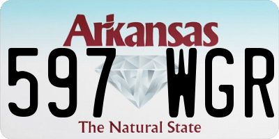 AR license plate 597WGR