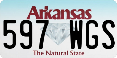 AR license plate 597WGS