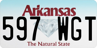 AR license plate 597WGT
