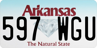 AR license plate 597WGU