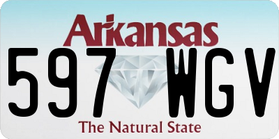 AR license plate 597WGV