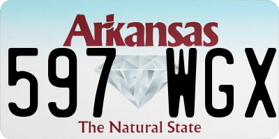 AR license plate 597WGX