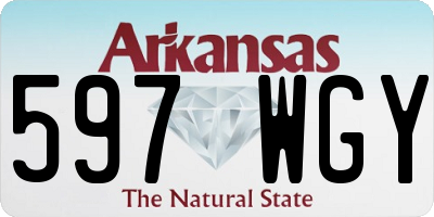 AR license plate 597WGY