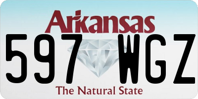 AR license plate 597WGZ