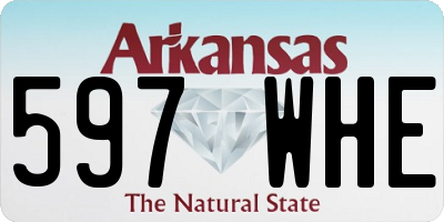 AR license plate 597WHE