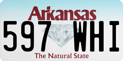 AR license plate 597WHI