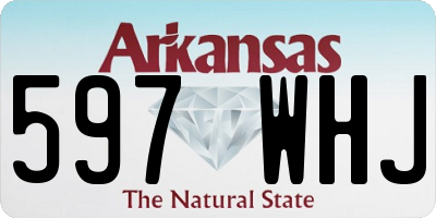 AR license plate 597WHJ