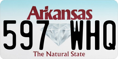 AR license plate 597WHQ