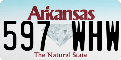 AR license plate 597WHW